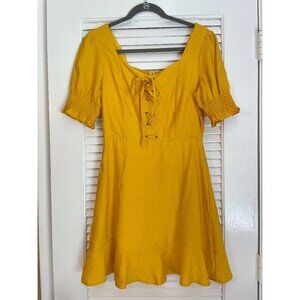 Lost + Wander Yellow Dress Small
